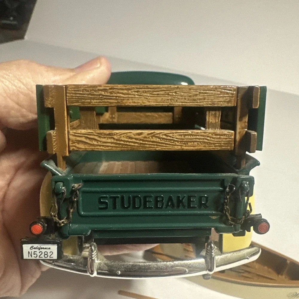 1947 Studebaker Pickup Truck & Fishing boat 1/25th Thomas Kinkade Collection COA